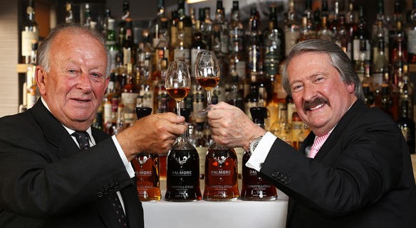THE MARCLIFFE HOTEL AND SPA BECOMES THE FIRST PLACE IN BRITAIN TO SELL THE DALMORE'S CONSTELLATION COLLECTION BY THE GLASS. RICHARD PATERSON, (RIGHT) THE DALMORE'S MASTER DISTILLER AT THE MARCLIFFE HOTEL WITH HOTEL OWNER STEWART SPENCE.